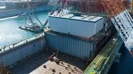 نصب اولین مخزن فولادی سوخت LNG جهان در یک کشتی کانتینری 