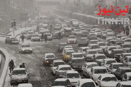 برف و ترافیک تهران