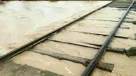 عکس| خسارت باران و سیلاب به ریل راه‌آهن