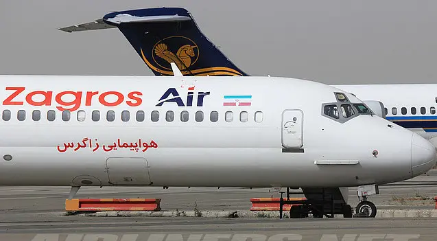 فرود اضطراری پرواز زاهدان-تهران هواپیمایی زاگرس در فرودگاه کرمان
