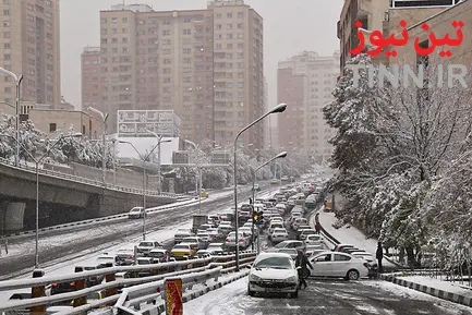 برف و ترافیک تهران