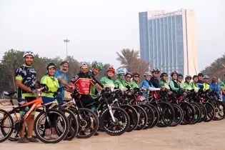 ببینید| رکاب زنی دوچرخه سواران کیش