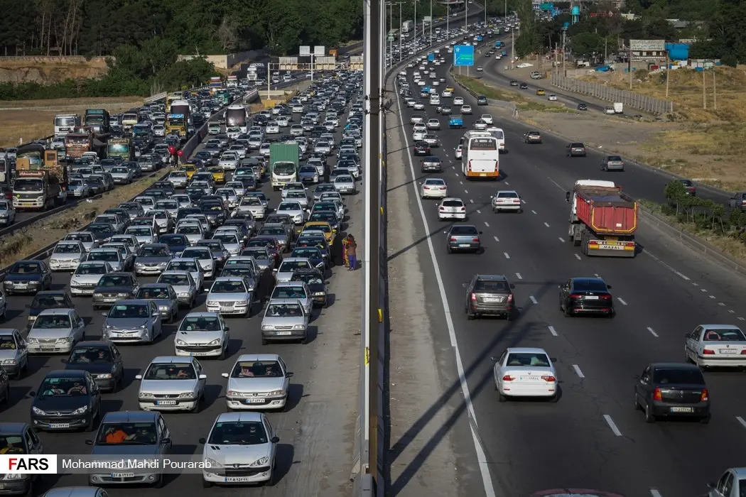 ترافیک در جاده های ورودی تهران سنگین است / وضعیت راه ها 20 تیر