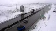 بارش برف و باران در جاده های شمال خراسان رضوی