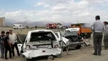 تصادف زنجیره ای در محور کرمان - بم ۱۱ مصدوم بر جا گذاشت 