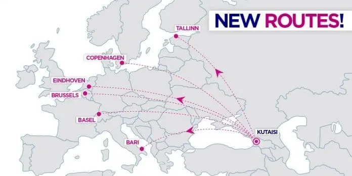 Wizz Air announces third aircraft and 6 new routes (incl. Charleroi & Eindhoven) at Kutaisi, Georgia