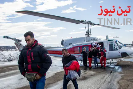 امدادرسانی اورژانس هوایی به مناطق برفی گیلان