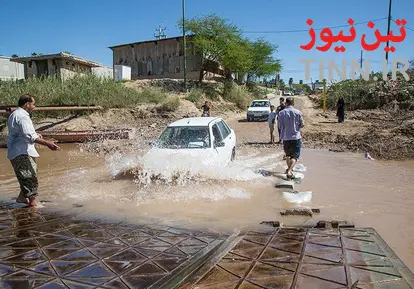 تخریپ پل ارتباطی به علت طغیان رودخانه - خوزستان