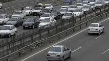 ترافیک نیمه سنگین در آزادراه کرج-تهران