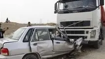 برخورد پراید و کامیون دو کشته برجای گذاشت
