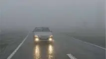 مه گرفتگی در  جاده های کوهستانی خراسان رضوی