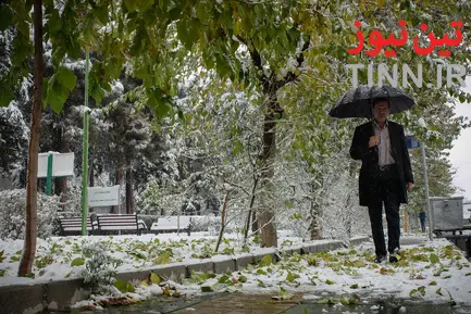 بارش اولین برف پاییزی در تهران