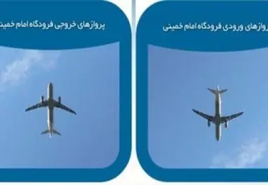 پروازهای ورودی و خروجی فرودگاه امام(ره): دوشنبه ۲۱ فروردین ماه ۹۶
