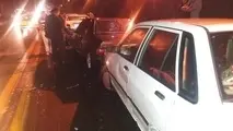 11 مصدوم و 2 فوتی در تصادف زنجیره‌ای اتوبان ساوه تهران
