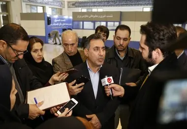 نشست خبری مدیرعامل شرکت ساخت  در نمایشگاه حمل‌و‌نقل