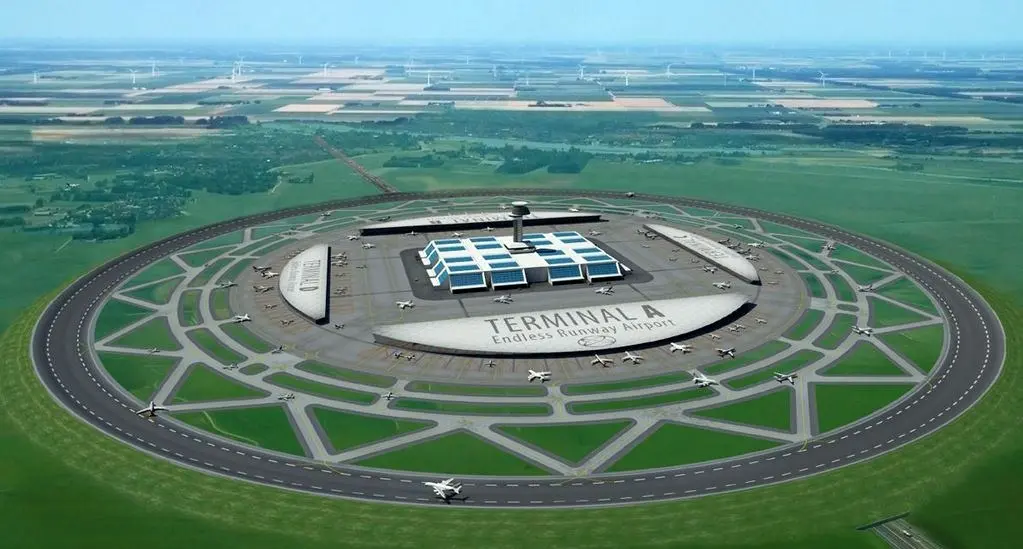 فرودگاه دایره‌ای، پروژه باند بی انتها