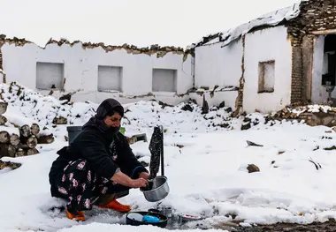 بخش قطور شهرستان خوی یک هفته پس از زلزله 5.8 ریشتری