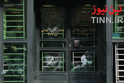 تصاویری از خرابکاری اغتشاش‌گران در تهران