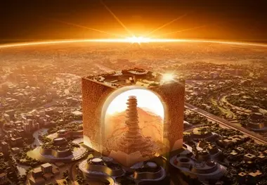 عربستان از طرح یک آسمان‌ خراش مکعبی‌ شکل غول‌ پیکر رونمایی کرد+ فیلم