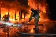 حمله پهپادی اوکراین بندری در روسیه را گرفتار حریق کرد