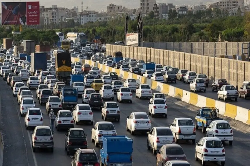 ترافیک سنگین در آزادراه تهران-قزوین 