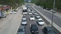 حجم بالای ترافیک در محورهای استان زنجان 