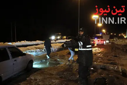 ترافیک سنگین در جاده‌های برفی گیلان