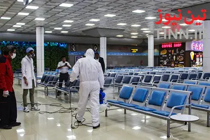 ضدعفونی کردن فرودگاه کیش
