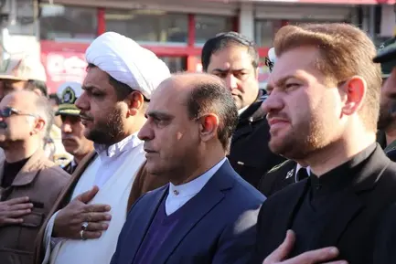 مراسم تشییع پیکر شهید تکاور بیژن زارع در بندرانزلی 