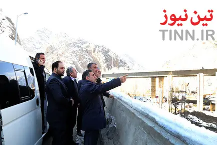 بازدید وزیر راه و شهرسازی از منطقه یک آزادراه تهران - شمال