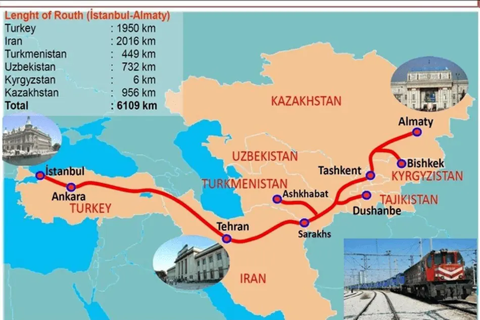 خط ریلی استانبول آلماتی؛ کریدور مهم با عبور از ایران