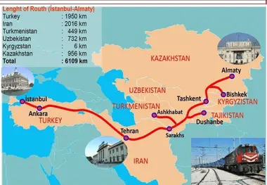 خط ریلی استانبول  آلماتی؛ کریدور مهم با عبور از ایران 