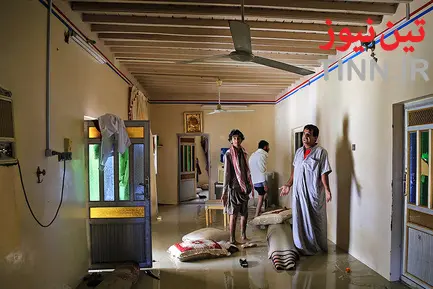 مناطق سیل زده جاسک