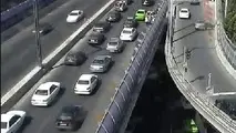 بهبود تردد در پل طبقاتی صدر با کنترل ترافیک ورودی