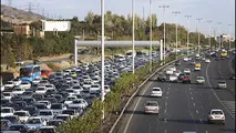 ترافیک نیمه سنگین در آزادراه قزوین_کرج