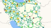 نقشه ترافیک آنلاین راه های کشور 