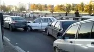 برخورد هشت خودرو در بزرگراه تهران - پردیس