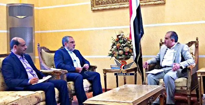 دیدار سفیر ایران با معاون وزیر امور عام‌المنفعه و راه یمن