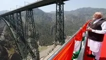 افتتاح مسیر ریلی راهبردی هند در کشمیر