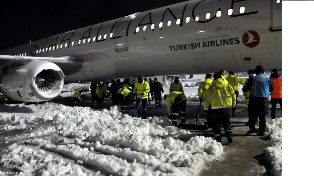  اختلال در حمل و نقل هوایی،دریایی و زمینی ترکیه با بارش برف
