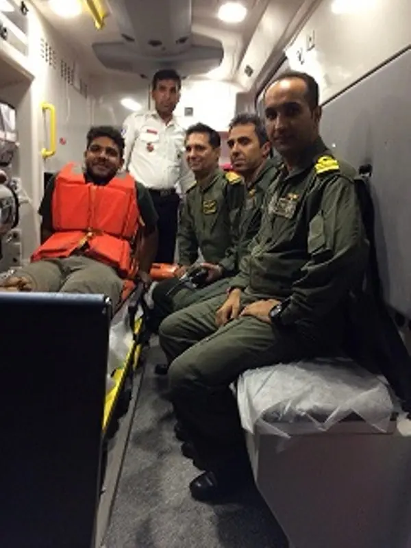 نجات ملوان هندی توسط نیروی دریایی ارتش ایران