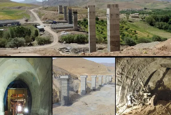 طولانی ترین تونل ریلی خاورمیانه در لرستان ساخته می شود
