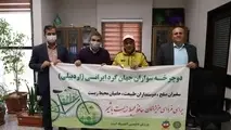 دیدار دوچرخه‌سوار اردبیلی با معاون حمل‌ونقل و ترافیک شهرداری قم