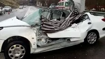 تشریح حادثه ریزش کوه در محور چالوس
