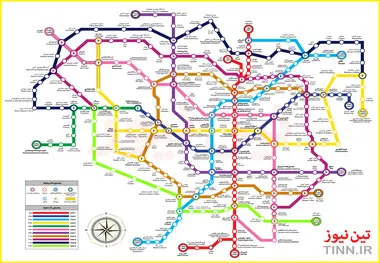 نقشه جدید خطوط فعال مترو تهران؛ اردیبهشت 1402