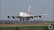 First Emirates Airbus A380 flies into retirement
