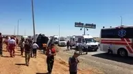 واژگونی اتوبوس در جاده مشهد- نیشابور

