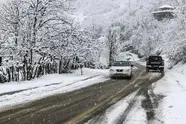 برف و باران در جاده‌ های ۱۴ استان