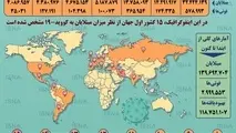 اینفوگرافیک / آمار کرونا در جهان تا ۲۷ فروردین
