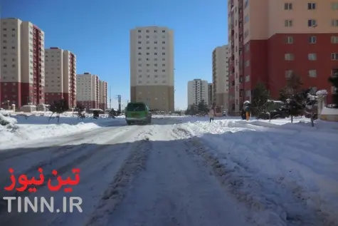(تصاویر) بارش برف در مسکن‌مهر پرند 